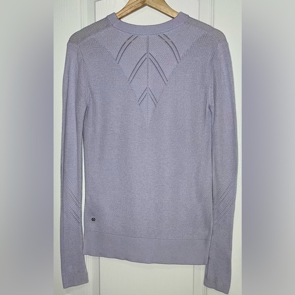 Lululemon Time To Restore Sweater Sheer Lilac Purple Size Small Cashmere Blend - Picture 3 of 8